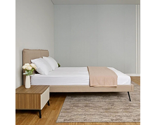 Кровать с ортопедическим основанием 1600 Сильвия лагуна беж