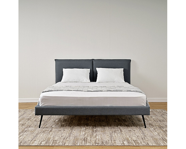 Кровать с ортопедическим основанием 1600 Сильвия лагуна пепел