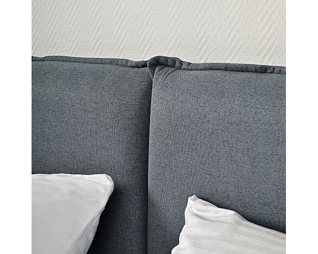 Кровать с ортопедическим основанием 1600 Сильвия лагуна пепел