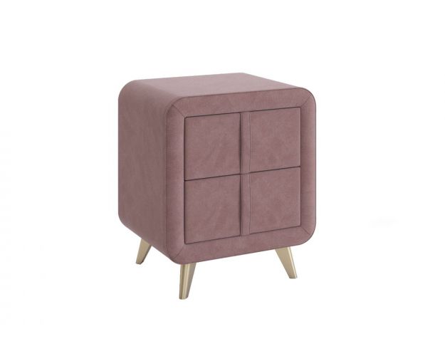 Тумба прикроватная Софи 2 пудра велюр