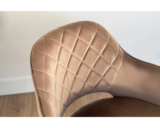 Стул Оксфорд бежевый (велюр) / черный