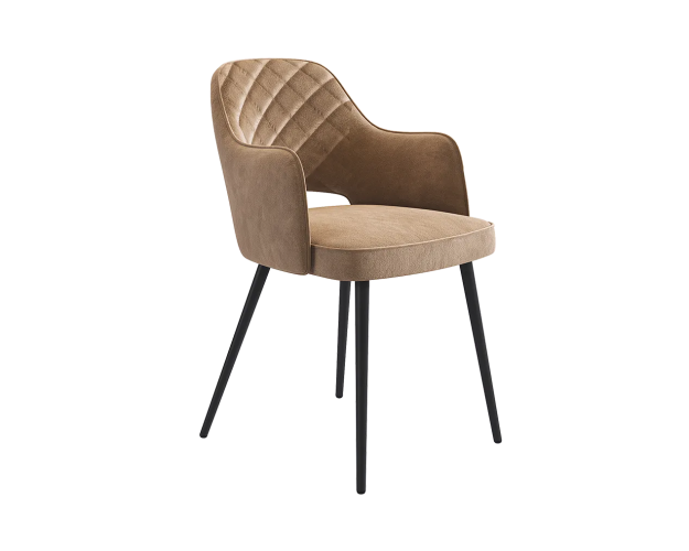 Стул Оксфорд бежевый (велюр) / черный