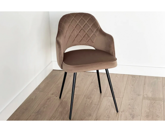 Стул Оксфорд бежевый (велюр) / черный