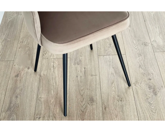 Стул Оксфорд бежевый (велюр) / черный