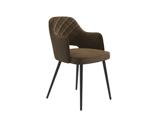 Стул Оксфорд кофе (велюр) / черный