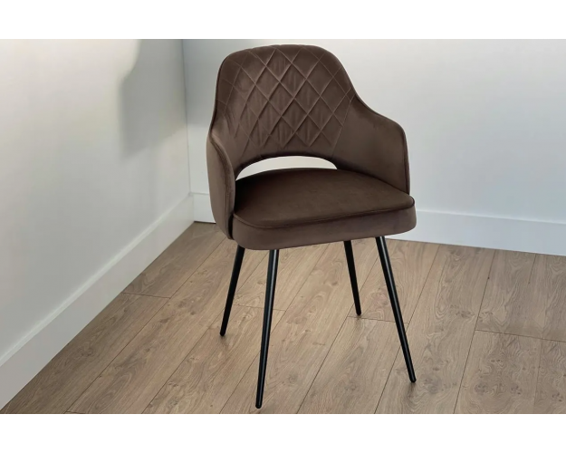 Стул Оксфорд кофе (велюр) / черный