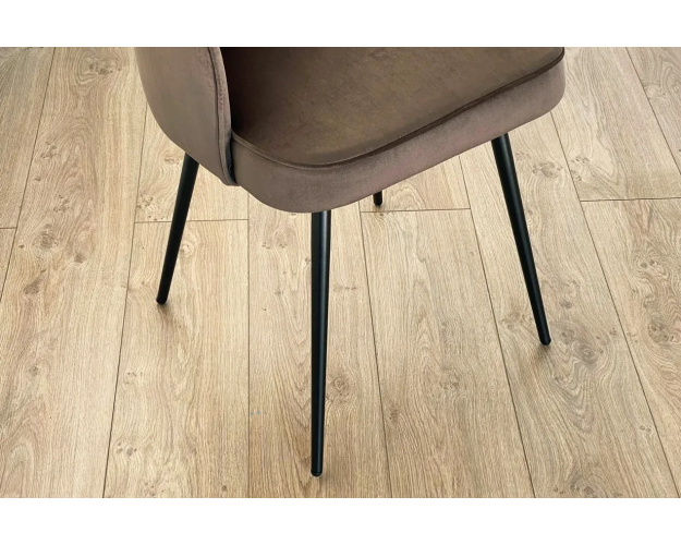 Стул Оксфорд кофе (велюр) / черный