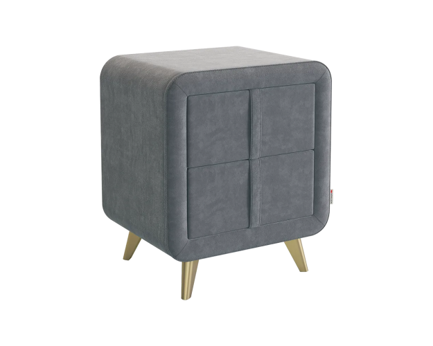 Тумба прикроватная Софи 2 графит велюр