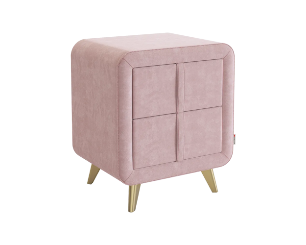 Тумба прикроватная Софи 2 нежно-розовый велюр