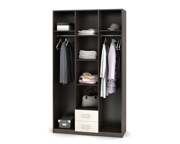 Шкаф Трио 3-х створчатый (венге/белфорд)