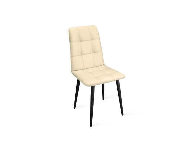Стул «Аспен» К1С Черный муар/Кожзам Polo Cream