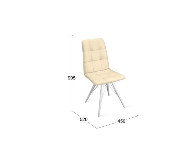 Стул «Аспен» К3 Белый/Кожзам Polo Cream