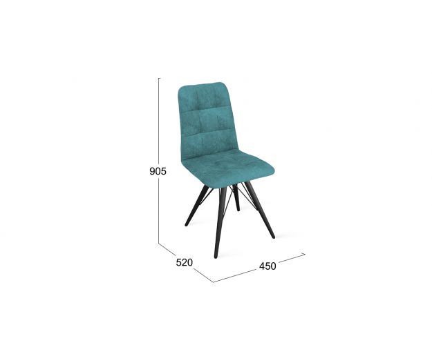 Стул «Аспен» К3 Черный муар/Микровелюр Wellmart Indigo